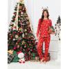 Ekouaer Pajamas Women’s Long Sleeve Sleepwear with Long Pants Soft Loungewear Pj Set S-XXL(Christmas Tree on Red)