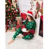 Ekouaer Pajamas Women’s Long Sleeve Sleepwear with Long Pants Soft Loungewear Pj Set S-XXL(Green Snowflakes)