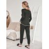 Ekouaer Pajamas Women’s Long Sleeve Sleepwear with Long Pants Soft Loungewear Pj Set S-XXL(Grey)
