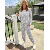 Ekouaer Pajamas Women’s Long Sleeve Sleepwear with Long Pants Soft Loungewear Pj Set S-XXL(Grey Stars)