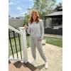 Ekouaer Pajamas Women’s Long Sleeve Sleepwear with Long Pants Soft Loungewear Pj Set S-XXL(Light Grey)