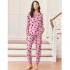 Ekouaer Pajamas Women’s Long Sleeve Sleepwear with Long Pants Soft Loungewear Pj Set S-XXL(Pink Hearts)