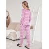 Ekouaer Pajamas Women’s Long Sleeve Sleepwear with Long Pants Soft Loungewear Pj Set S-XXL(Pink Small Point)