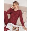 Ekouaer Pajamas Women’s Long Sleeve Sleepwear with Long Pants Soft Loungewear Pj Set S-XXL(Red Leopard)