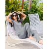 Ekouaer Pajamas for Women Set 2 Piece Comfy Loungewear, Lightweight Pjs Sleepwear, Short Sleeve Top & Long Pants with Pockets(1 Pack-dark Gray)