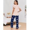 Ekouaer Pajamas for Women Set 2 Piece Comfy Loungewear, Lightweight Pjs Sleepwear, Short Sleeve Top & Long Pants with Pockets(Black Floral+pink Floral)