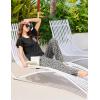 Ekouaer Pajamas for Women Set 2 Piece Comfy Loungewear, Lightweight Pjs Sleepwear, Short Sleeve Top & Long Pants with Pockets(Black+leopard Print)