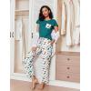 Ekouaer Pajamas for Women Set 2 Piece Comfy Loungewear, Lightweight Pjs Sleepwear, Short Sleeve Top & Long Pants with Pockets(Dogs+cats)