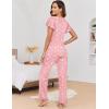Ekouaer Pajamas for Women Set 2 Piece Comfy Loungewear, Lightweight Pjs Sleepwear, Short Sleeve Top & Long Pants with Pockets(Gray Star + Pink Star)