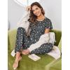 Ekouaer Pajamas for Women Set 2 Piece Comfy Loungewear, Lightweight Pjs Sleepwear, Short Sleeve Top & Long Pants with Pockets(Gray Star + Pink Star)