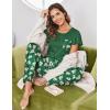 Ekouaer Pajamas for Women Set 2 Piece Comfy Loungewear, Lightweight Pjs Sleepwear, Short Sleeve Top & Long Pants with Pockets(Lotus Color Floral+green Floral)