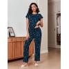 Ekouaer Pajamas for Women Set 2 Piece Comfy Loungewear, Lightweight Pjs Sleepwear, Short Sleeve Top & Long Pants with Pockets(Moon+stars)