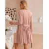 Ekouaer Pajamas for Women Set 3 Piece Lounge Set Soft Pajama Sets Waffle Knit Tank Top and Shorts Cardigan with Pockets S-XXL(Pink)