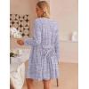 Ekouaer Pajamas for Women Set 3 Piece Lounge Set Soft Pajama Sets Waffle Knit Tank Top and Shorts Cardigan with Pockets S-XXL(Purple Tie Dye)