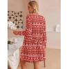 Ekouaer Pajamas for Women Set 3 Piece Lounge Set Soft Pajama Sets Waffle Knit Tank Top and Shorts Cardigan with Pockets S-XXL(Red Christmas Pattern)