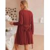 Ekouaer Pajamas for Women Set 3 Piece Lounge Set Soft Pajama Sets Waffle Knit Tank Top and Shorts Cardigan with Pockets S-XXL(Wine Red)