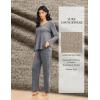 Ekouaer Pajamas for Women Set Long Sleeve 2 Piece Lounge Sets V Neck Matching Pjs Soft Sleepwear Fall Winter S-XXL(Grey)