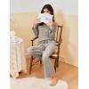 Ekouaer Pajamas for Women Set Long Sleeve 2 Piece Lounge Sets V Neck Matching Pjs Soft Sleepwear Fall Winter S-XXL(Khaki)