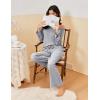 Ekouaer Pajamas for Women Set Long Sleeve 2 Piece Lounge Sets V Neck Matching Pjs Soft Sleepwear Fall Winter S-XXL(Light Grey)
