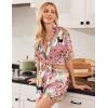 Ekouaer Pajamas for Women Silk Satin Pjs Soft Sleepwear Short Sleeve Button Down Pjs Top and Shorts 2 Piece Lounge Set S-XXL(Tiger Print)