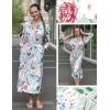 Ekouaer Robes for Women Long Knit Bathrobe Lightweight 3/4 Sleeves Kimono Robe Soft Sleepwear with Pockets S-XXL(Green Floral)