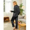 Ekouaer Silk Pajamas for Women Button Down Satin Pj Set Soft Long Sleeve 2 Piece Sleepwear Loungewear S-XXL(Black)