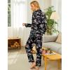 Ekouaer Silk Pajamas for Women Button Down Satin Pj Set Soft Long Sleeve 2 Piece Sleepwear Loungewear S-XXL(Black With Pink Flowers)