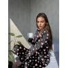 Ekouaer Silk Pajamas for Women Button Down Satin Pj Set Soft Long Sleeve 2 Piece Sleepwear Loungewear S-XXL(Black With Pink Hearts)