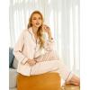 Ekouaer Silk Pajamas for Women Button Down Satin Pj Set Soft Long Sleeve 2 Piece Sleepwear Loungewear S-XXL(Champagne)
