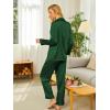 Ekouaer Silk Pajamas for Women Button Down Satin Pj Set Soft Long Sleeve 2 Piece Sleepwear Loungewear S-XXL(Dark Green)
