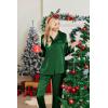 Ekouaer Silk Pajamas for Women Button Down Satin Pj Set Soft Long Sleeve 2 Piece Sleepwear Loungewear S-XXL(Dark Green)