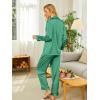 Ekouaer Silk Pajamas for Women Button Down Satin Pj Set Soft Long Sleeve 2 Piece Sleepwear Loungewear S-XXL(Light Sea Green)