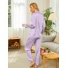 Ekouaer Silk Pajamas for Women Button Down Satin Pj Set Soft Long Sleeve 2 Piece Sleepwear Loungewear S-XXL(Lilac)