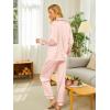Ekouaer Silk Pajamas for Women Button Down Satin Pj Set Soft Long Sleeve 2 Piece Sleepwear Loungewear S-XXL(Pink)