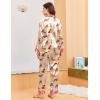 Ekouaer Silk Pajamas for Women Long Sleeve Satin Pajama Set Silky Pj Sets 2 Piece Button Down Loungewear Sleepwear(Animal Different Dogs)