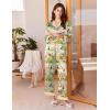 Ekouaer Silk Pajamas for Women Long Sleeve Satin Pajama Set Silky Pj Sets 2 Piece Button Down Loungewear Sleepwear(Black Cat、lion、chicken)
