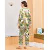 Ekouaer Silk Pajamas for Women Long Sleeve Satin Pajama Set Silky Pj Sets 2 Piece Button Down Loungewear Sleepwear(Black Cat、lion、chicken)