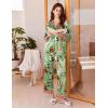 Ekouaer Silk Pajamas for Women Long Sleeve Satin Pajama Set Silky Pj Sets 2 Piece Button Down Loungewear Sleepwear(Cute Cats、martini and Cupcakes)