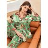 Ekouaer Silk Pajamas for Women Long Sleeve Satin Pajama Set Silky Pj Sets 2 Piece Button Down Loungewear Sleepwear(Cute Cats、martini and Cupcakes)
