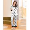 Ekouaer Silk Pajamas for Women Long Sleeve Satin Pajama Set Silky Pj Sets 2 Piece Button Down Loungewear Sleepwear(Cute Panda Print)