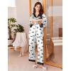 Ekouaer Silk Pajamas for Women Long Sleeve Satin Pajama Set Silky Pj Sets 2 Piece Button Down Loungewear Sleepwear(Cute Panda Print)