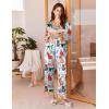 Ekouaer Silk Pajamas for Women Long Sleeve Satin Pajama Set Silky Pj Sets 2 Piece Button Down Loungewear Sleepwear(Different Jumper Cats)