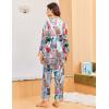 Ekouaer Silk Pajamas for Women Long Sleeve Satin Pajama Set Silky Pj Sets 2 Piece Button Down Loungewear Sleepwear(Different Jumper Cats)