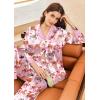 Ekouaer Silk Pajamas for Women Long Sleeve Satin Pajama Set Silky Pj Sets 2 Piece Button Down Loungewear Sleepwear(Funny Animals-tiger、zebra、giraffe)