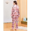 Ekouaer Silk Pajamas for Women Long Sleeve Satin Pajama Set Silky Pj Sets 2 Piece Button Down Loungewear Sleepwear(Funny Animals-tiger、zebra、giraffe)