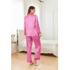 Ekouaer Silk Pajamas for Women Long Sleeve Satin Pajama Set Silky Pj Sets 2 Piece Button Down Loungewear Sleepwear(Pink Leopard)
