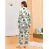 Ekouaer Silk Pajamas for Women Long Sleeve Satin Pajama Set Silky Pj Sets 2 Piece Button Down Loungewear Sleepwear(Safari Animal-zebra、elk and Elephant)