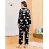 Ekouaer Silk Pajamas for Women Long Sleeve Satin Pajama Set Silky Pj Sets 2 Piece Button Down Loungewear Sleepwear(Snow Cheetah Leopard)
