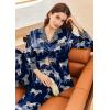 Ekouaer Silk Pajamas for Women Long Sleeve Satin Pajama Set Silky Pj Sets 2 Piece Button Down Loungewear Sleepwear(Zebra Print)