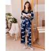 Ekouaer Silk Pajamas for Women Long Sleeve Satin Pajama Set Silky Pj Sets 2 Piece Button Down Loungewear Sleepwear(Zebra Print)